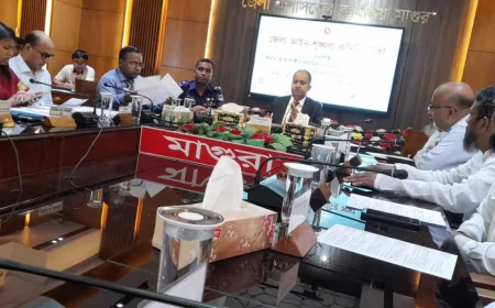 মাগুরায় জেলা আইন শৃঙ্খলা কমিটির সভা অনুষ্ঠিত