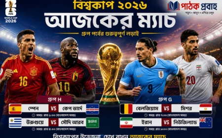 বিশ্বকাপ ২০২৬: আজ মাঠে নামছে স্পেন, বেলজিয়াম ও উরুগুয়ে