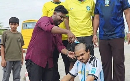 ব্রাজিলের জয়ে মাথা ন্যাড়া করলেন আর্জেন্টিনার সমর্থক