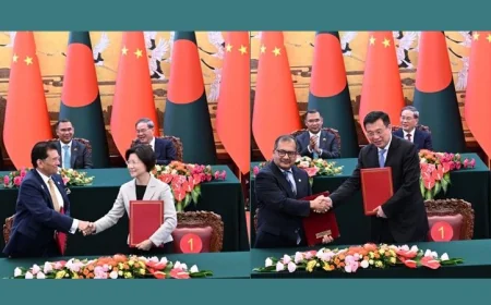 বাংলাদেশ ও চীনের মধ্যে ১৩টি সমঝোতা স্মারক সই