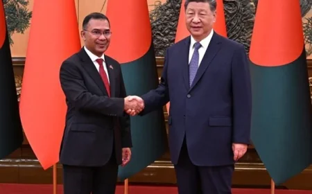 চীনের প্রেসিডেন্টের সঙ্গে প্রধানমন্ত্রী তারেক রহমানের বৈঠক অনুষ্ঠিত
