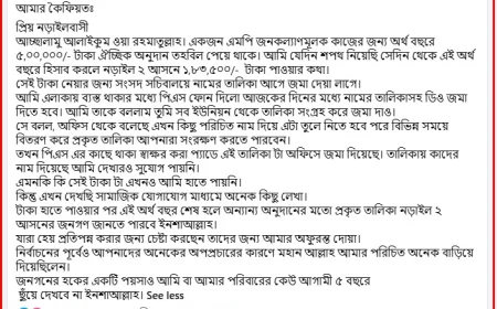 অনুদান বিতর্কে মুখ খুললেন এমপি বাচ্চু, ফেসবুকে দিলেন ব্যাখ্যা