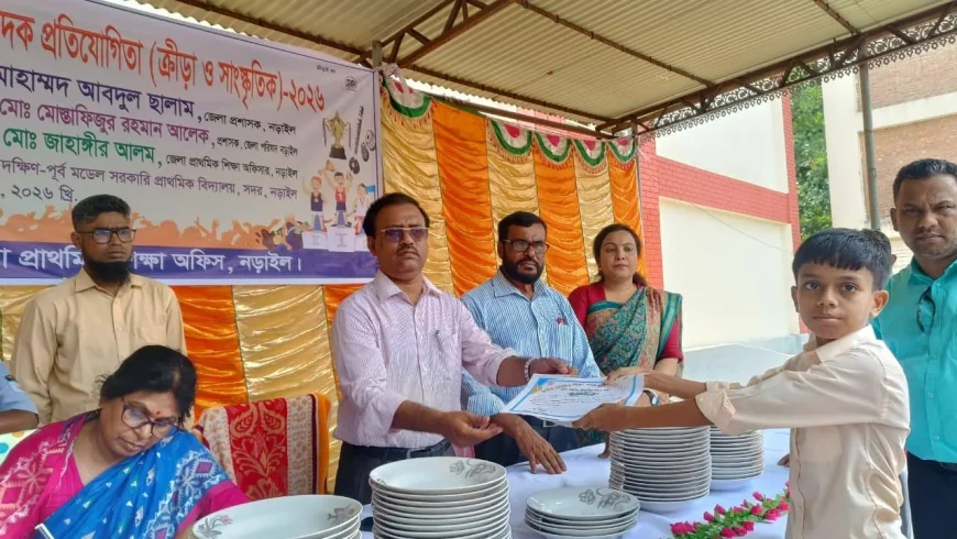 জাতীয় প্রাথমিক শিক্ষার চুড়ান্ত প্রতিযোগিতায় যাচ্ছেন নড়াইলের শাহরিয়ার