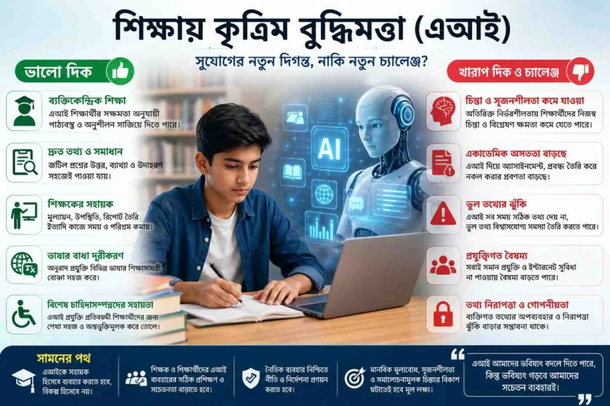 শিক্ষার নতুন সহপাঠী এআই: জ্ঞানের দুয়ার খুলছে, নাকি কমিয়ে দিচ্ছে চিন্তার শক্তি?