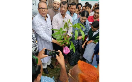 ওয়ান চাইল্ড ওয়ান ট্রি" কর্মসূচি বাস্তবায়নে নড়াইলের লোহাগড়া  বৃক্ষরোপন