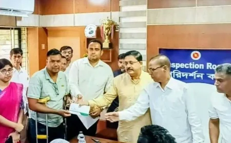 মাগুরার শ্রীপুরে জুলাই শহীদ ও আহতদের আর্থিক অনুদান এবং অস্বচ্ছলদের মাঝে বিভিন্ন উপকরণ বিতরণ