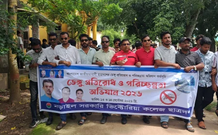 ডেঙ্গু প্রতিরোধে ছাত্রদলের পরিষ্কার-পরিচ্ছন্নতা অভিযান