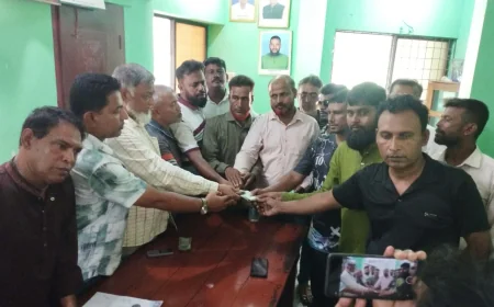 নড়াইলে মৃত শ্রমিকদের পরিবারের মাঝে আর্থিক অনুদান বিতরণ  