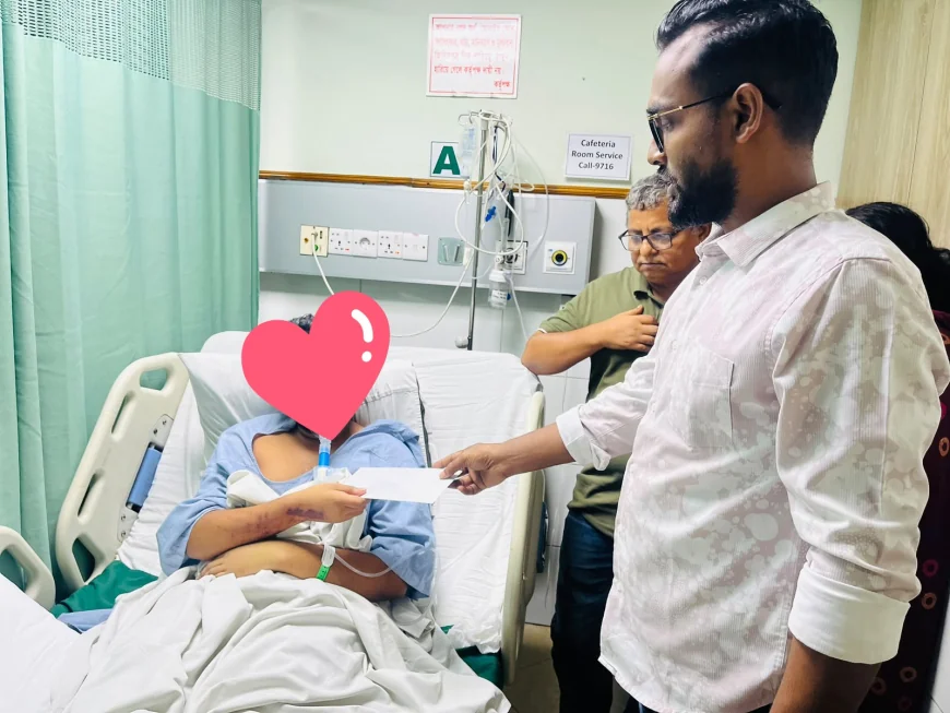 ডেঙ্গুতে আক্রান্ত জবি ছাত্রের পাশে দাড়ালেন ছাত্রদল নেতা রুমি